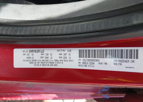 2009 Dodge Avenger R/T z USA, uszkodzony, nr VIN 1B3LC56B39N523041